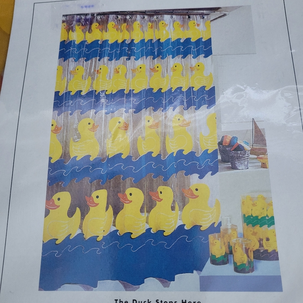 New The Duck Stops Here Shower Curtain